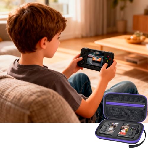 Handheld Game Console Case for RG35XX H/ HRG28XX / RG353V/ RG353VS/ R36S / R36MAX Retroid Pocket Consoles, Holder for Portable Emulator Gaming Player, for Travel Gamers Home Outdoor Storage - Box Only