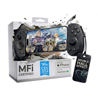 Serafim S3 Mobile Gaming Controller for iPhone 15/16/17 & Android - Hall Effect Joystick USB-C Gamepad, MFi Certified, Passthrough Charging, Fits Phone Cases up to 3mm, Low Latency for Xbox Game Pass