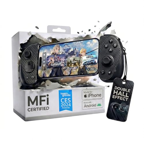 Serafim S3 Mobile Gaming Controller for iPhone 15/16/17 & Android - Hall Effect Joystick USB-C Gamepad, MFi Certified, Passthrough Charging, Fits Phone Cases up to 3mm, Low Latency for Xbox Game Pass