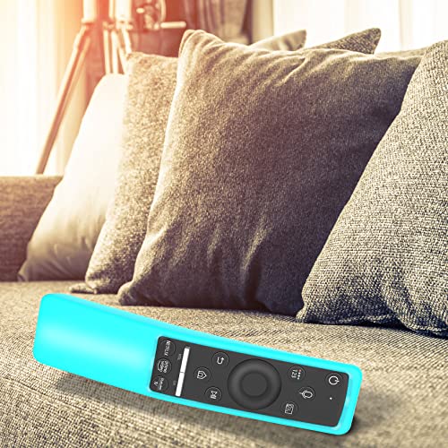 Case Compatible with Samsung Smart TV Remote Controller BN59 Series, Light Weight Silicone Cover Protector Shockproof Anti-Slip Remote Skin Sleeve - Black (Glow Blue) - color: Glow Blue