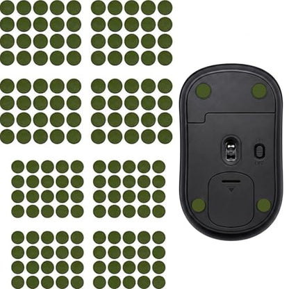 160 Pcs Mouse Slider Pads Replacement, PTFE Glide Dots 6mm and 7mm Universal Mouse Skates for Gaming Mouse and Office Mice, Smooth Glide Upgrade Compatible with Cloth or Hard Mousepads (Green) - size: Dia 6mm/7mm Green