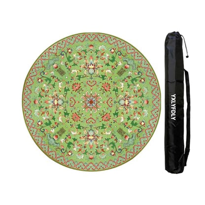 Round Mahjong Mat with Rubber Backing, Anti Slip and Noise Reduction Carpet and Floor Mat, Table Mat for Mahjong Poker Card Games(75cm/29.52in) - size: 75cm/29.52in