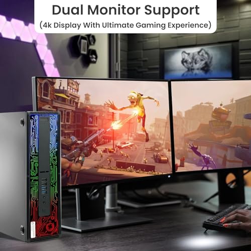 BTO BX8G2 RGB Gaming Desktop Computer PC – Intel Core i5-6500 6th Gen – 16GB DDR4 RAM – 512GB SSD – GeForce GT 1030 – 22" LED Monitor – RGB Keyboard & Mouse – Wi-Fi – Windows 11 Pro (Renewed) - style: Standard Gaming Bundle