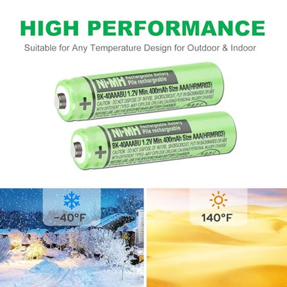 OSIM 6Pack BK-40AAABU Ni-MH AAA Rechargeable Batteries 400mah 1.2V AAA NI-MH Rechargeable Batteries for Panasonic Cordless Phones, Remote Controls, Electronics - size: 6PACK