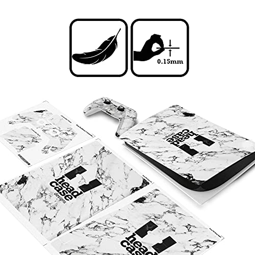Head Case Designs Officially Licensed Alyn Spiller Carbon Fibre Leather Art Mix Vinyl Sticker Skin Decal Cover Compatible with Sony PS5 PlayStation PS VR2 - color: Carbon Fibre Leather