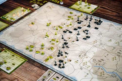 Renegade Game Studios Axis & Allies Battle of the Bulge WWII Board Game | 2 Player Strategy Wargame with 138 Miniatures, Hexagonal Grid Movement, Ardennes Map and Tactical Combat, Ages 14+