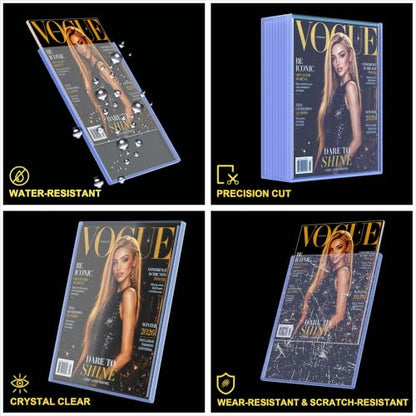 10ct 9“x11.5” Magazine Toploaders - Rigid Clear Protectors for Collectible | Protect Magazines from Scratches, Dust and Moisture, Rigid Clear Holders Keep Collectibles Flat & Clean, Storage and Display - size: 10ct 9" x 11.5" Magazine Toploader