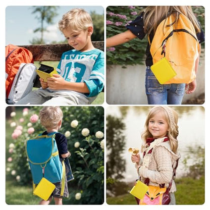 GEAoffice 1 Pocket Mini Card Binder Holds 80 Cards with Zip Closure, Yellow | Super Lightweight, 40 Removable Acid-free & Non-PVC Sleeves, Premium PU Leather Card Album for TCG, MTG, Sports&Games, Gift - color: Yellow-1 Pocket