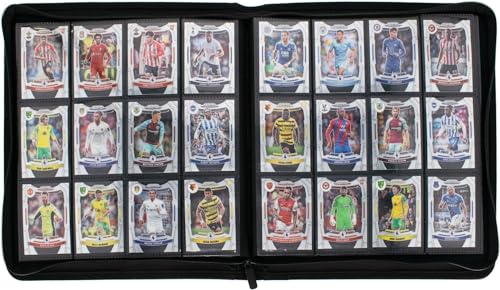 BCW 12-Pocket Zipper-Folio LX Trading Card Binder (Black) | Card Collection Binder with 480 Card Capacity | Archival Safe Pages | Secure Wrap-Around Zipper | Pocket Trading Card Holder Album - color: Black