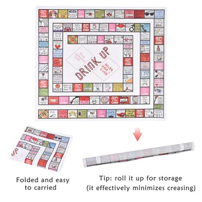 GOLDGE Interactive Party Board Game Mat for Adults Families (First Edition) | Funny, Easy to Play with 2-8 Players. Perfect for Friends' Gatherings & Any Occasion