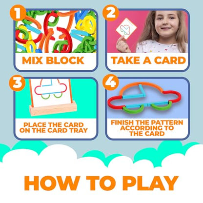 puzgic Stem Kids Toys for Creative Learning Building Educational Resources Kids Toy for Preschool and Kindergarten 3 4 5 6 Years Old Boys and Girls Brain Teaser Smart Sticks Toys