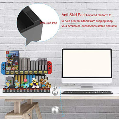Multifunctional Game Storage and Display Stand for NSW/NDS/3DS/Amiibo/NDS series/Game Boy/FC/SFC/NES/SNES/N64