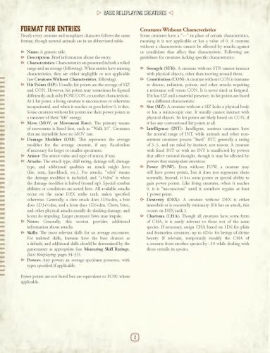 Basic Roleplaying: Creatures