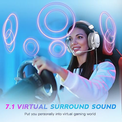 FIFINE Streaming USB Microphone Kit and PC Gaming Headset,Condenser RGB Mic Set on PS4/PS5,Plug and Play for Music Recording,Gaming,Over-Ear Wired Headphones for Computer,Controller,Xbox(A6TW+H9W)