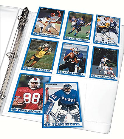 Avery® 9 Pocket Trading Card Pages for 3 Ring Binder, Pokemon Cards, Pack of 10, Holds 90 Cards Total (76016)
