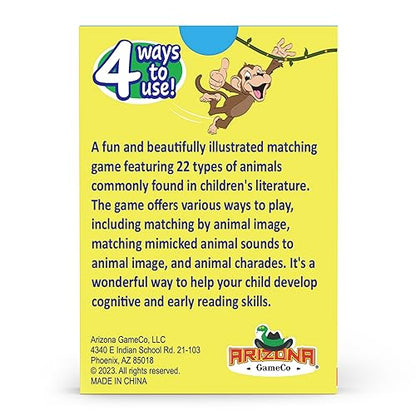 Monkey Says Baa? – Animal Matching Game for Kids Ages 4 and Up | Fun Preschool Learning Activities with Mimicked Animal Sounds & Charades for Sensory Play – Birthday Gift for Boys & Girls