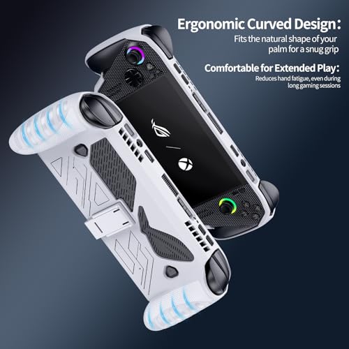 Protective Case with Kickstand for ASUS ROG Xbox Ally X 2025 - Shockproof TPU Cover with Stand, Non - Slip & Anti- Collision Handheld Game Console Accessories (White) - color: White