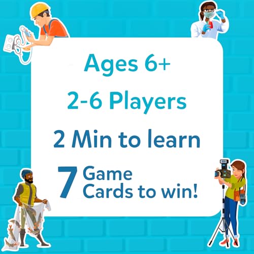Skillmatics Guess in 10 Professions, Perfect for Boys, Girls, Kids & Families Who Love Card Games, Educational Toys, Gifts for Ages 6, 7, 8, 9 and Up - style: Professions
