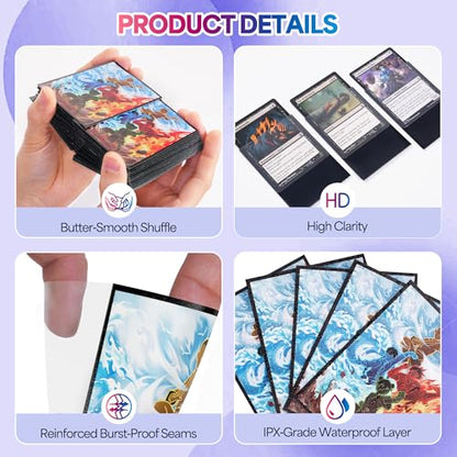 UAONO MTG Card Sleeves - 100 Count Standard Size Matte Art Sleeve | Smooth Shuffling & Ultra Clear Protection, for Magic The Gathering(Chinese Style) - color: Chinese Style