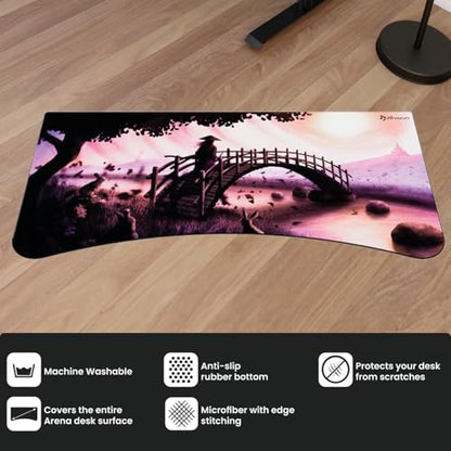 Arozzi Arena Gaming Desk Pad D015 | Full Desk Mouse Pad, Washable Desk Mat, Anti-Slip Rubber Base, Water-Resistant Surface - color: D015