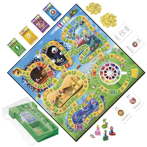 Hasbro Gaming The Game of Life: Super Mario Edition Board Game for Kids Ages 8 and Up, Play Minigames, Collect Stars, Battle Bowser