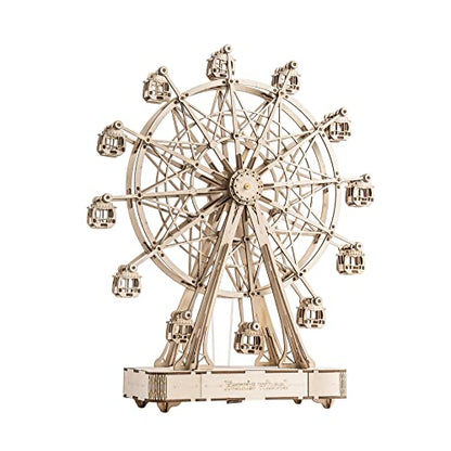 Rowood 3D Puzzles for Adults, Model Kits for Adults, Wooden Music Box,DIY Craft Kits Gifts on Birthday Christmas - Ferris Wheel (232 PCS) - style: Ferris Wheel