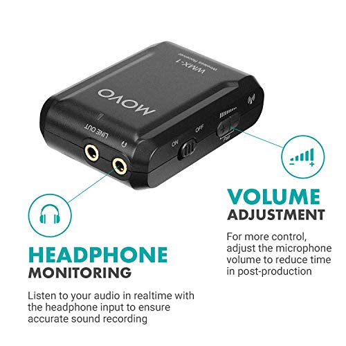 Movo WMX-1-DUO 2.4GHz Dual Wireless Lavalier Microphone System, Compatible with DSLR Cameras, Camcorders, iPhone, Android Smartphones, and Tablets, 200ft Audio Range, Great for Teaching Tutorials - style: 2 Transmitters