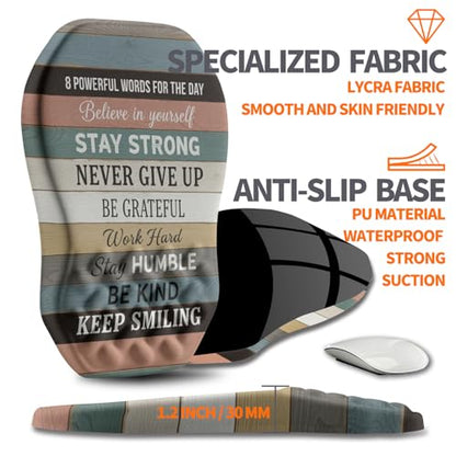 Ergonomic Slope Mouse Pad Wrist Support, Wrist Rest Mousepad for Carpal Tunnel Pain Relief with Massage Bulge and Slow Rebound Memory Foam (12x8 inch, Inspirational Quote) - color: Am035-inspirational Quote