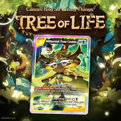 CookieRun TCG: Starter Deck - Tree of Life - Yellow Legendary Cookie Millennial Tree, Ready-to-Play Character Deck, Braverse Trading Card Battle Game - color: Yellow