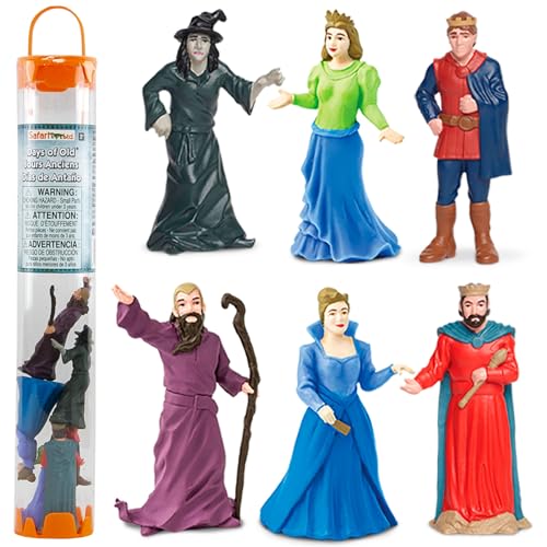 Safari Ltd. Days of Old TOOB - Figurine of Wizard, Witch, Queen, King, Princess, and Prince - Medieval Toy Set for Boys, Girls, and Kids Ages 3+