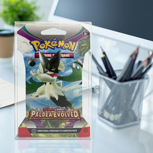 EVORETRO Retail Booster Pack Protectors for Pokémon – 0.40mm PET Case for Sealed Cardboard Packs – Clear Display & Storage – Fits Standard Packs – 10-Pack Durable Protective Case - size: Retail Booster Pack Protectors (Pack of 10)