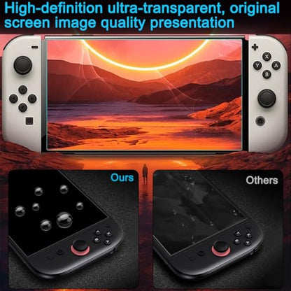 Compatible with Switch 2 Screen Protector 2025, 3 Pack Tempered Glass with Installation Frame, High Hardness, HD Clear, Bubble-Free, Screen Guard for Switch 2 Console