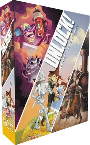 UNLOCK! Secret Adventures Card Game - Escape Room-Inspired Cooperative Adventure, Fun Family Game for Kids and Adults, Ages 10+, 1-6 Players, 1 Hour Playtime, Made by Space Cowboys