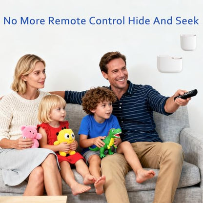 Remote Holder Wall Mount TV FAN Remote Control Holder Bedside Caddy Wall Organizer Phone Holder for Office Adhesive Media Player Controller Holder Box Tray Home Desk Nightstand 2 BIG 2 SMALL WHITE - color: 2BIG2SAMLL WHITE