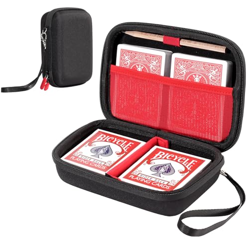 ProCase Hard Playing Card Game Carrying Case, Holds 300+ Cards -Black | Travel Storage Box, Compatible with UNO, Five Crowns, SKYJO, PlayMonster and More Card Games, Case Only - color: Black