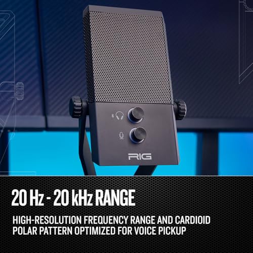 RIG M2 STREAMSTAR PRO HD USB Condenser Microphone | For PC streaming, podcasting, broadcasting, gaming - Plug and Play - 24-bit / 192kHz audio - On-Board Controls