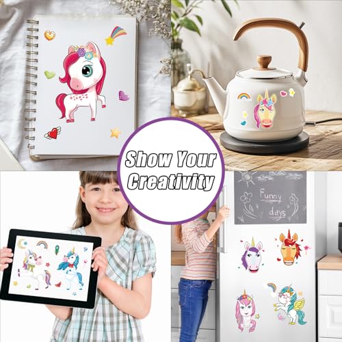 48 Sheets Create Unicorn of Dreams Stickers, Make Your Own Stickers for Boys and Girls, Travel Sticker Books, Party Favors, Birthday, Home, School and Activities Gifts for Kids Ages 3+ - style: Unicorn