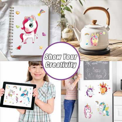 48 Sheets Create Unicorn of Dreams Stickers, Make Your Own Stickers for Boys and Girls, Travel Sticker Books, Party Favors, Birthday, Home, School and Activities Gifts for Kids Ages 3+ - style: Unicorn
