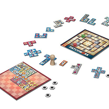 Patchwork Americana Edition Board Game - A Two-Player Quilting Strategy Game by Uwe Rosenberg! Interactive Puzzle Game for Kids & Adults, Ages 8+, 2 Players, 30 Minute Playtime, Made by Lookout Games