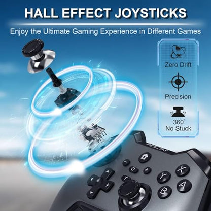 TERIOS T32 Pro Controller for Nintendo Switch/Oled/Lite/PC, Wireless Controller with Hall Effect Joystick/No Drift/NFC/Linear Motor/Turbo