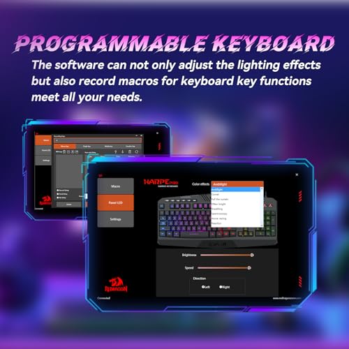 Redragon Updated Programmable Gaming Keyboard and Mouse, RGB Backlit Keyboard Mouse with Software, Independent Macro Record Keys, Value Combo Set, White - S101-3 PRO - color: White
