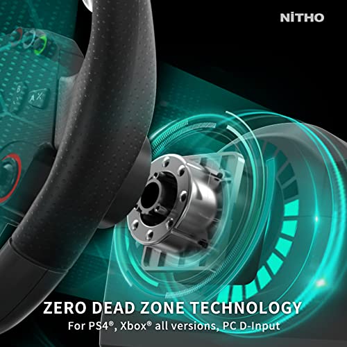 Nitho Drive Pro ONE Racing Wheel with Pedals and Separate Shifter, 270° Gaming Steering Wheel Compatible with PC, PS4, Switch, Xbox One & Xbox Series X|S, Zero Dead Zone Driving Sim with Vibration