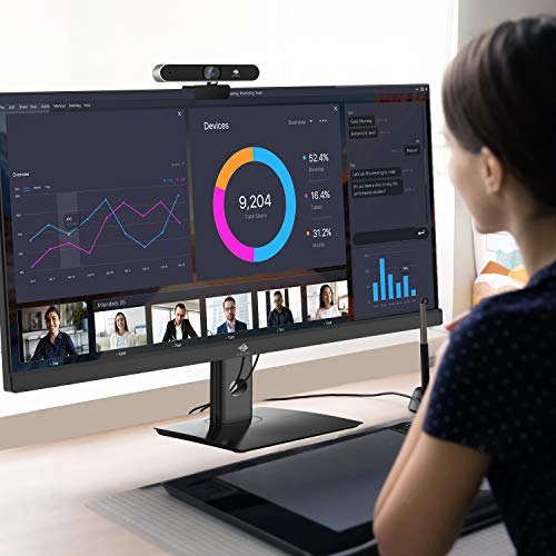 Z-Edge ZW511 1080P FHD Webcam, Live Streaming Camera with Stereo Microphone, Plug and Play, Desktop or Laptop USB Webcam for Widescreen Video Calling and Recording