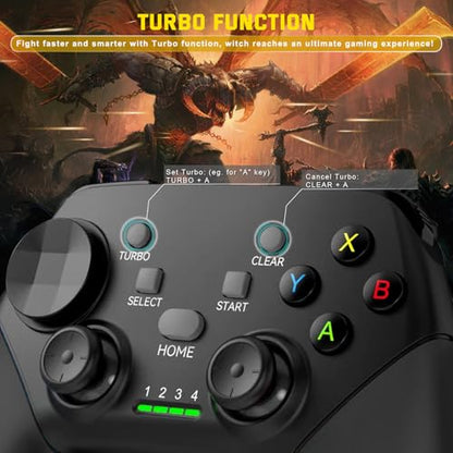Joso Wireless Mobile Gaming Controller for iPhone, Android, iPad, Tablet, PC, Phone Controller with Phone Clip Supports Cloud Game, COD Mobile, Genshin Immpact, Remote Player Gamepad - color: Black