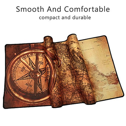 XXL Professional Large Mouse Pad& Computer Game Mouse Mat (35.4x15.7x0.1IN, Compass) - color: Compass, size: 35.4x15.7x0.1IN