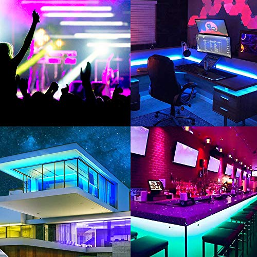 TV LED Backlights, 10ft LED Strip Lights Behind TV USB Operated Color Changing for 46-65 Inch TV RGB 5050 LED Tape Lights with IR Remote Controller and Dimmable - size: 10FT