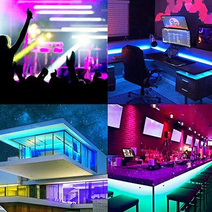 TV LED Backlights, 10ft LED Strip Lights Behind TV USB Operated Color Changing for 46-65 Inch TV RGB 5050 LED Tape Lights with IR Remote Controller and Dimmable - size: 10FT