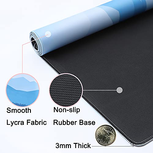 Desk Mat Pad,Large XXL Extended Mouse Pad Mat for Desktop Keyboard | 35''×15.6'' XXL Extended Gaming Mouse Pad with Non-slip Base Desk Matt Mousepad for Computer,Office,Keyboard and Laptop - color: A1-Topographic 1