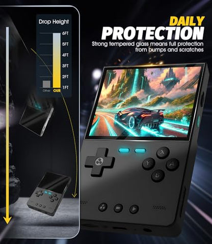 Orzero (4 Pack) Tempered Glass Screen Protector Compatible for Trimui Brick, 9 Hardness High Definition Anti-Scratch Bubble-Free - size: Trimui Brick