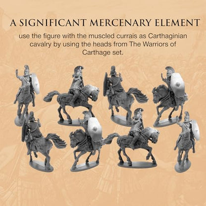 Wargames Delivered - Victrix Early Imperial Roman Cavalry Set with Bonus Miniature STL Download - 16 Highly Detailed 28mm Miniatures with Javelins, Shields, and Campaign Gear for Roman Wargaming